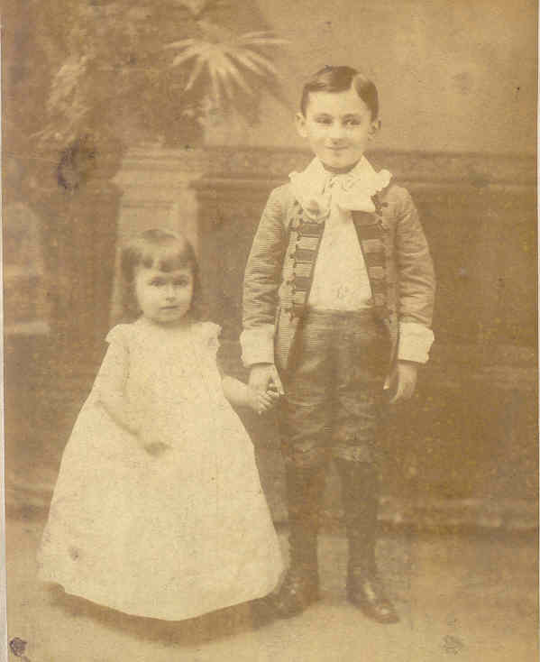 An amazing picture from the early 1890s of Hilda and brother Edmund.